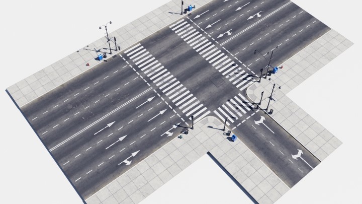 渲染模型_道路组件035