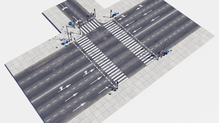 渲染模型_道路组件036