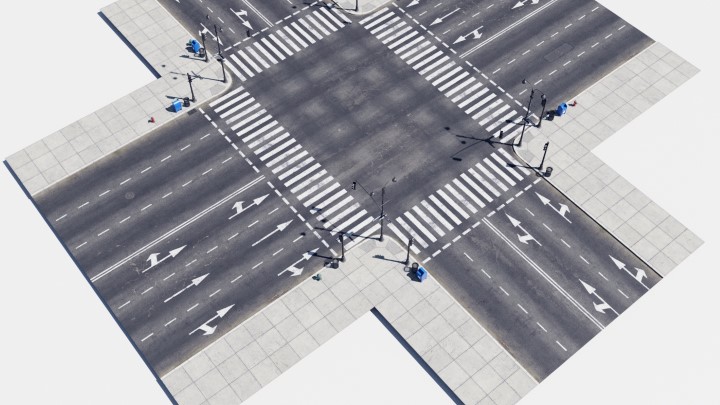 渲染模型_道路组件038