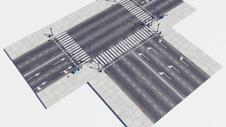 渲染模型_道路组件042