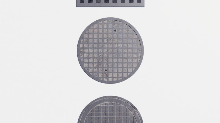 渲染模型_道路组件054