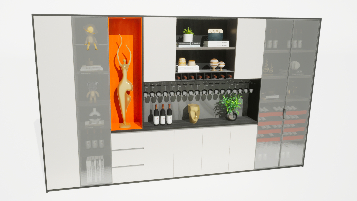 渲染模型_酒柜033