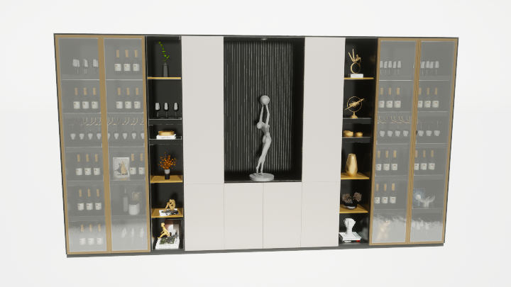 渲染模型_酒柜034