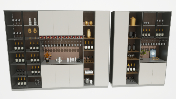 渲染模型_酒柜036