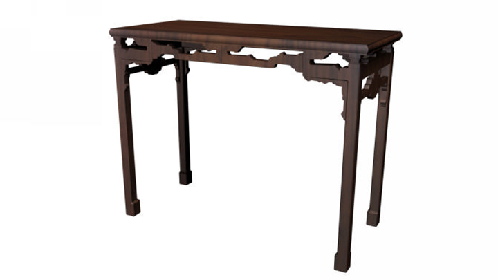 渲染模型_长桌005