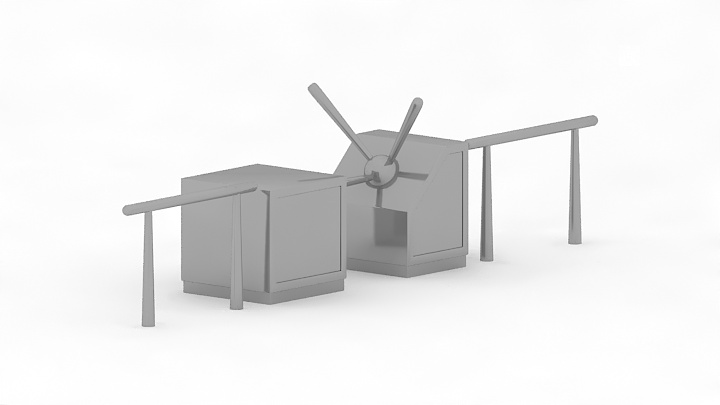 渲染模型_闸机008