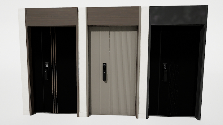 渲染模型_防盗门004