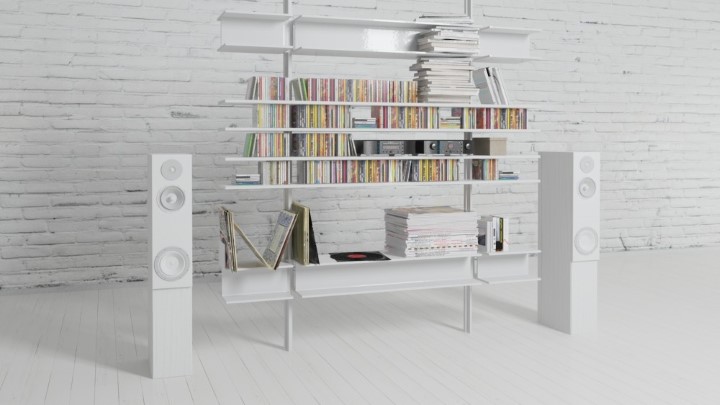 渲染模型_音响唱片收纳架001