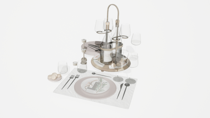 渲染模型_餐具架006