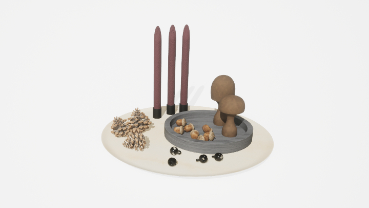 渲染模型_餐具装饰014