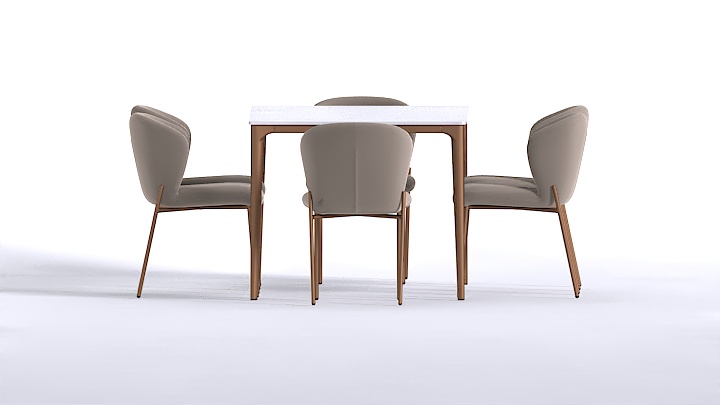 渲染模型_餐饮桌椅003