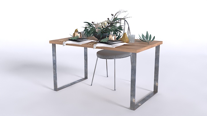 渲染模型_餐饮餐桌001