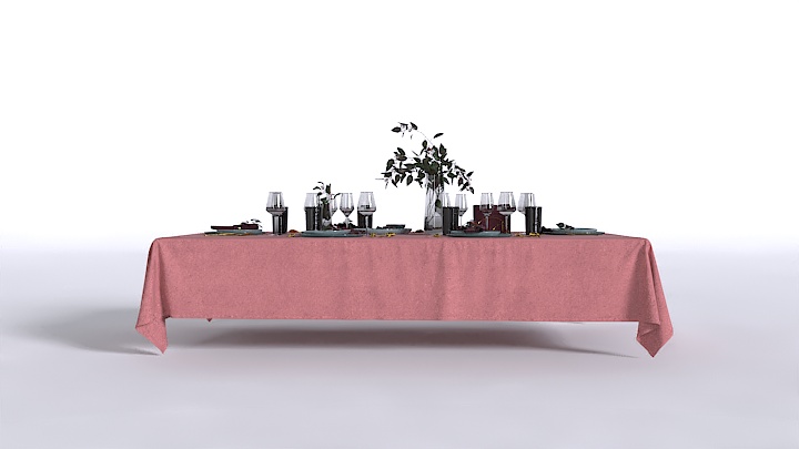 渲染模型_餐饮餐桌020