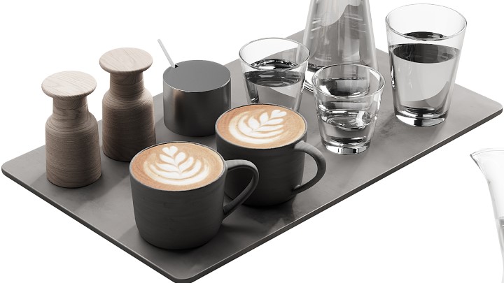 渲染模型_饮品餐具004