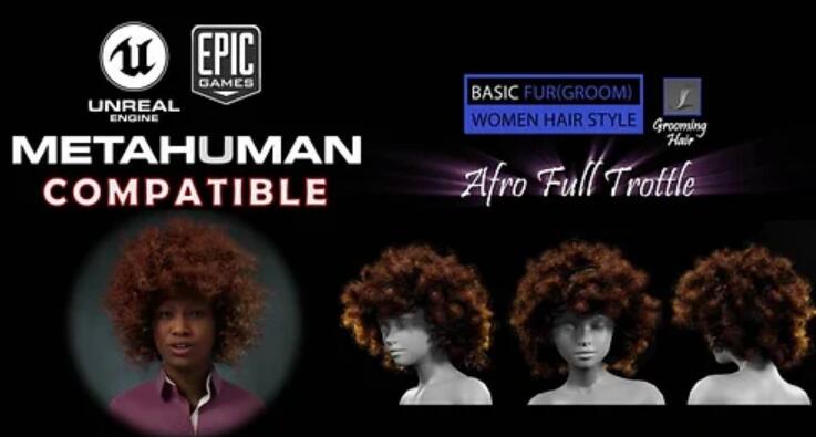 Afro Full Throttle Grooming Real-Time Hairstyle 5.1发型蓝图
