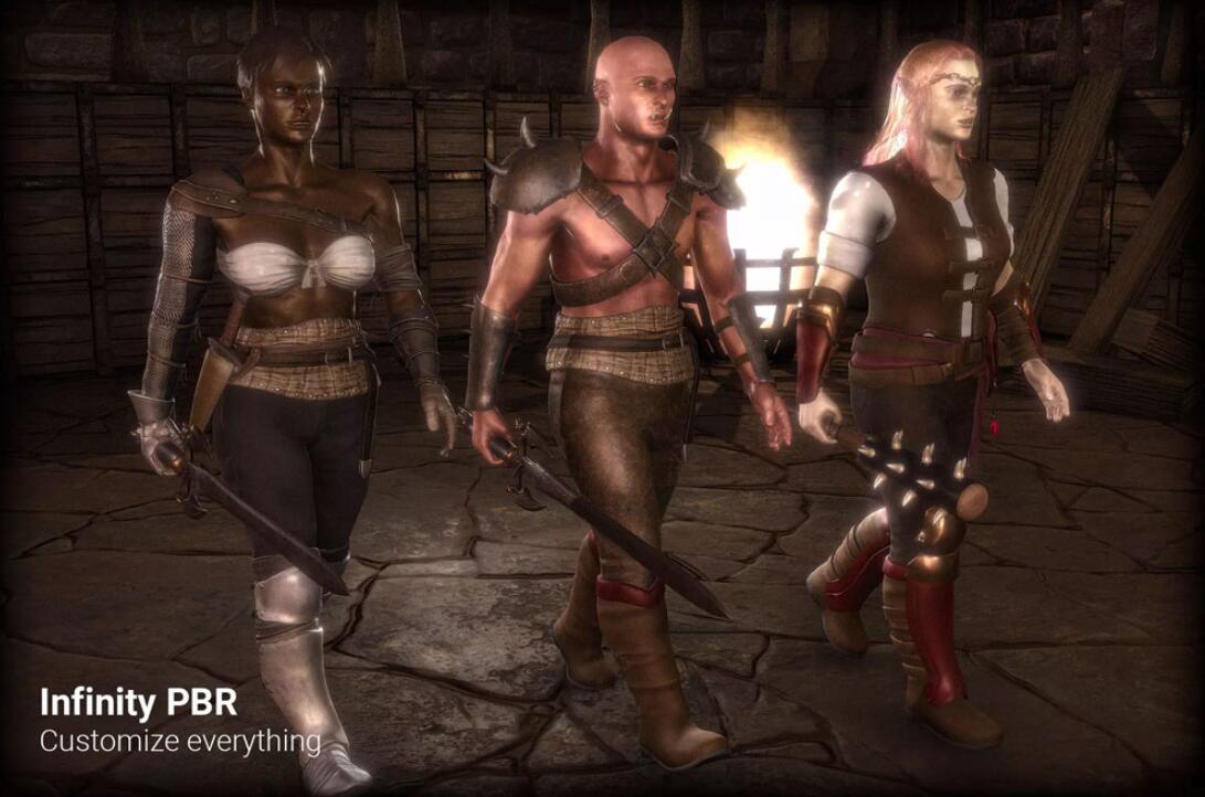 Character Pack – Half-Orc Human Elf Male – Female v1.4.1人物角色