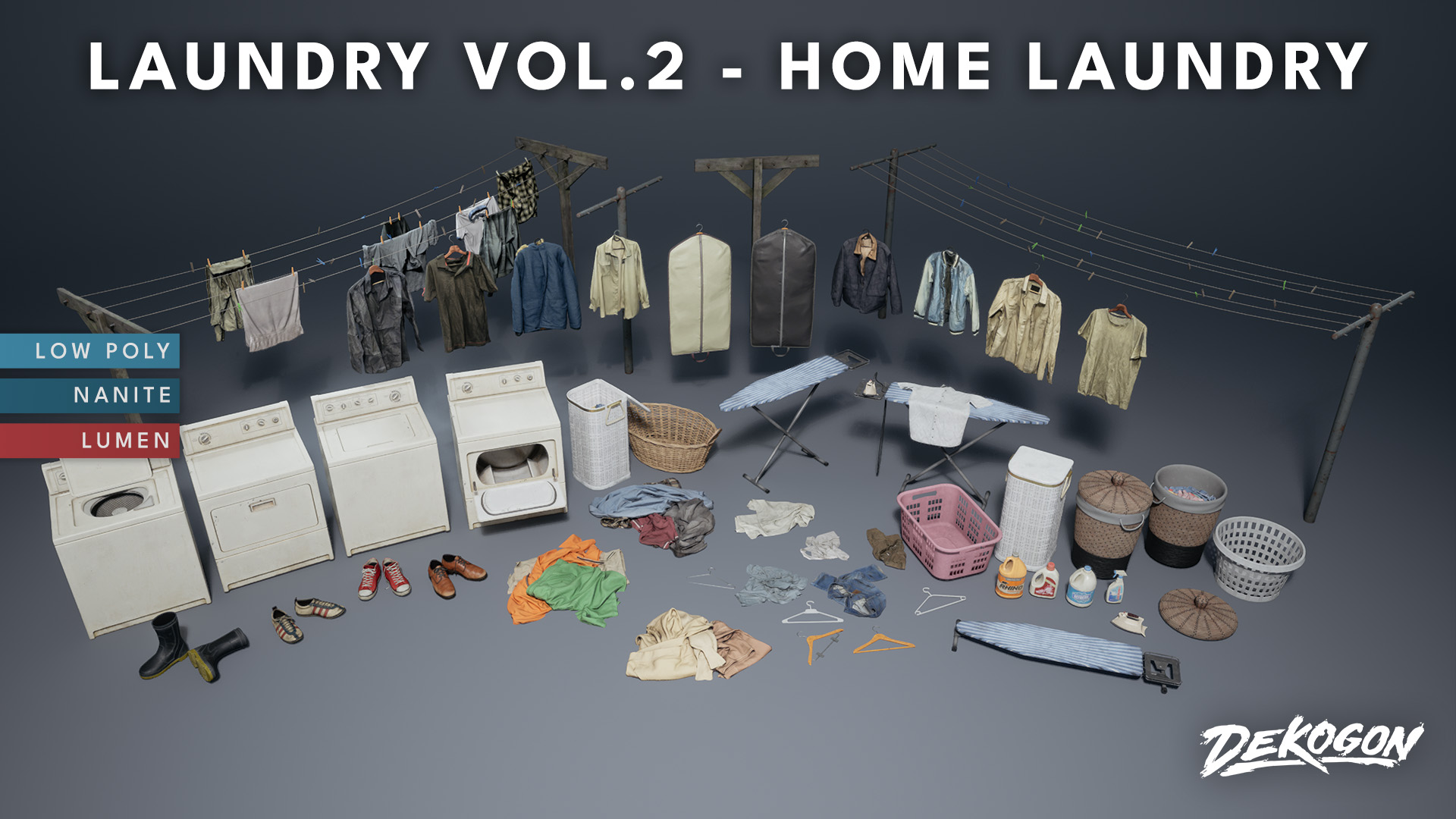 Laundry VOL.2 – Home Laundry Nanite and Low Poly 5.1生活道具