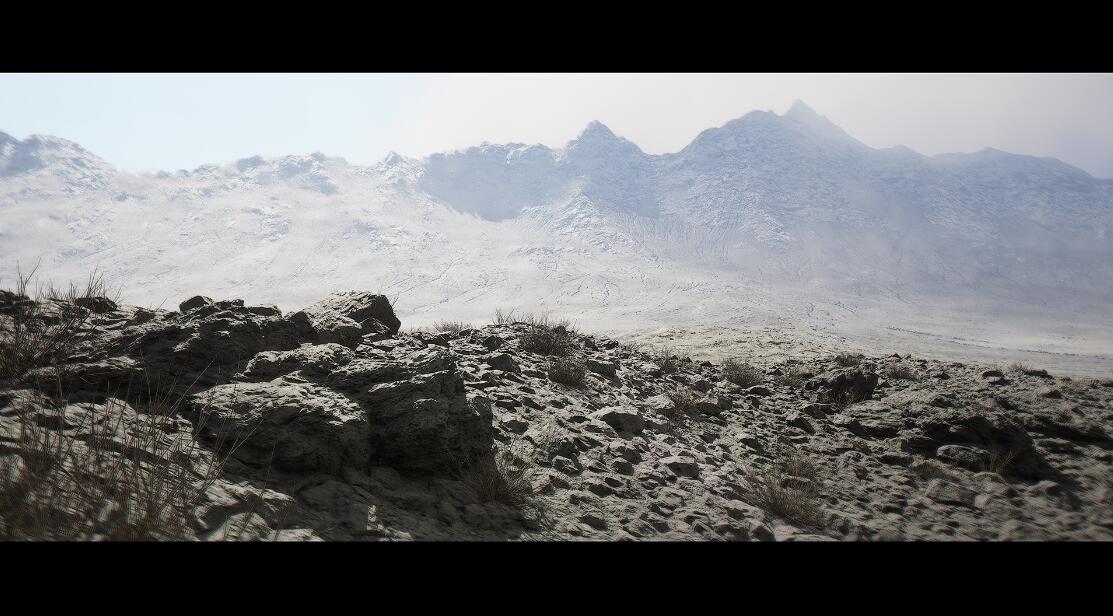 Lava Mountains Landscape沙漠荒漠高山巨石地形熔岩