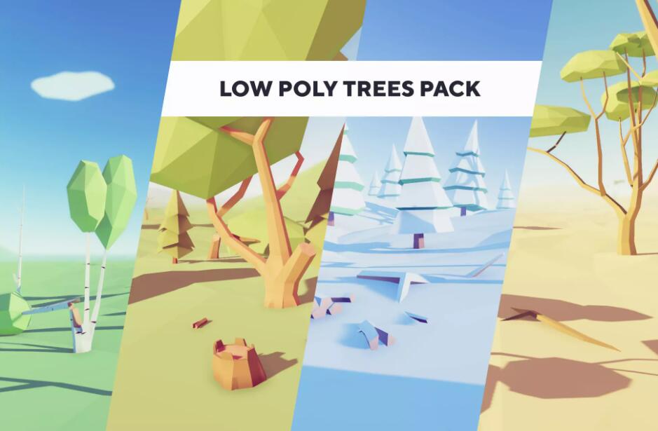 Low Poly Trees – Pack v1.4.3低模树