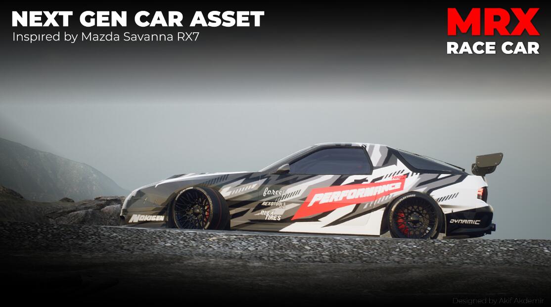RACE CAR MZDRX7 (DRIVABLE) 5.0 5.1 5.2 5.3赛车游戏模板