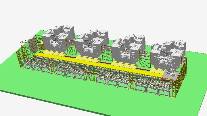 SW_上料地轨机器手搬运机床001