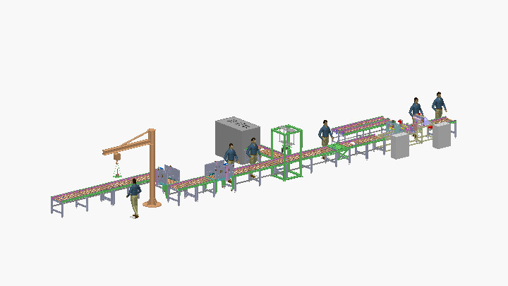 SW_变频器半自动包装输送线001
