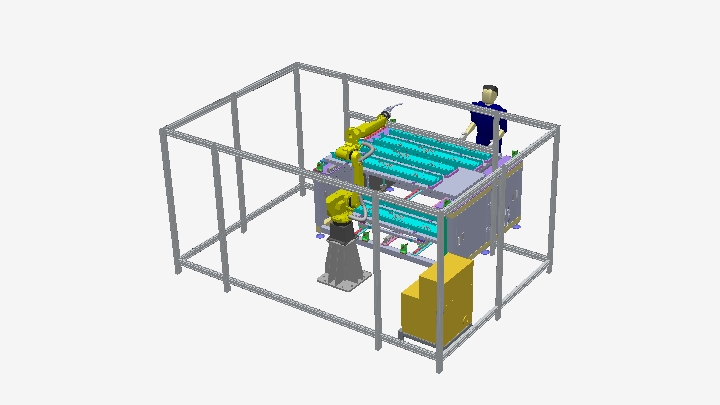 SW_电梯厅门头双层升降交换焊接工作站001