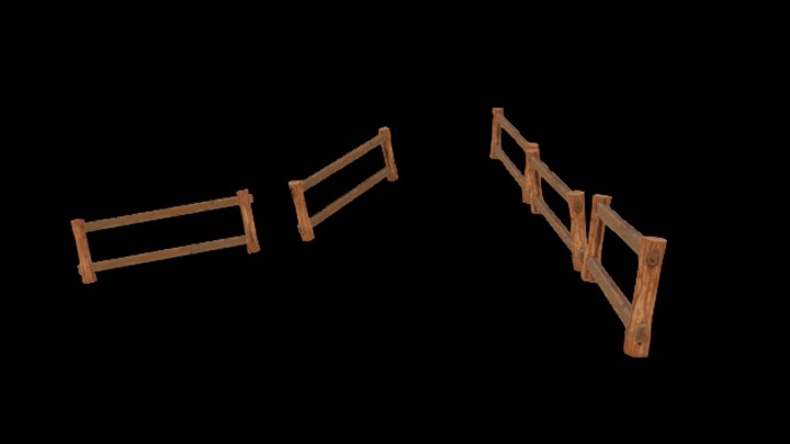 UE项目资源_模型资源_卡通_木围栏023