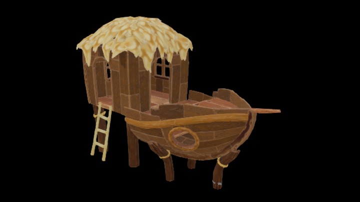 UE项目资源_模型资源_卡通_木房子005