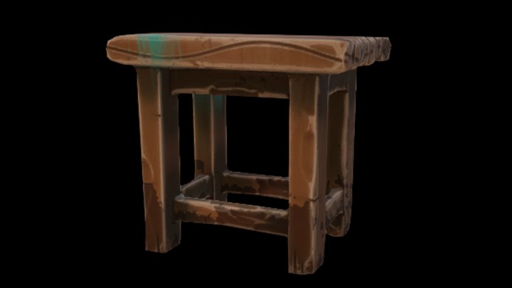 UE项目资源_模型资源_卡通_木椅003