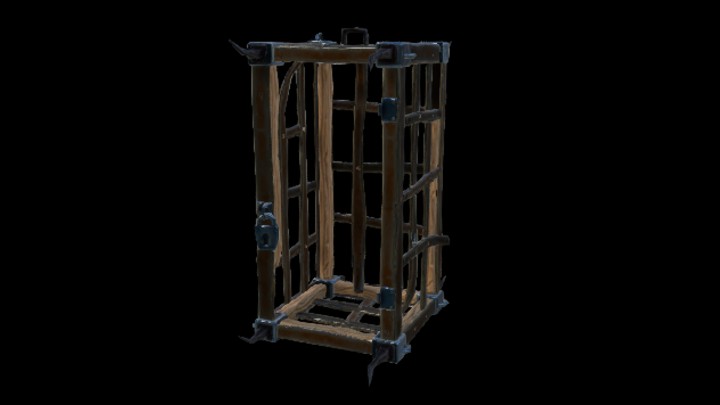 UE项目资源_模型资源_卡通_木笼子002