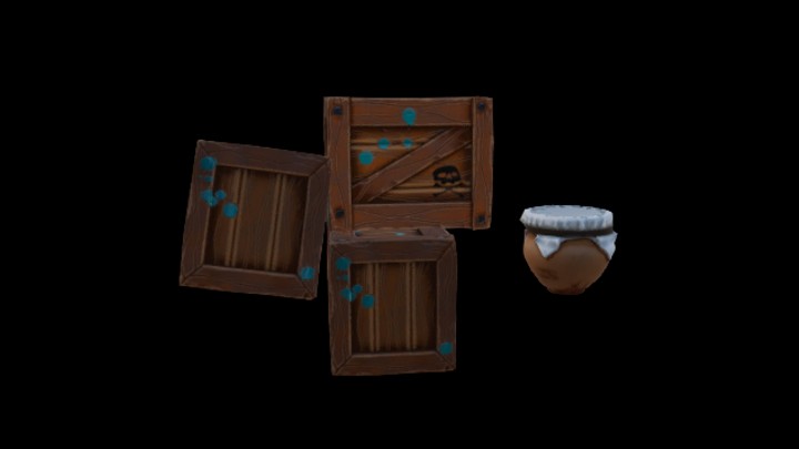 UE项目资源_模型资源_卡通_木道具003