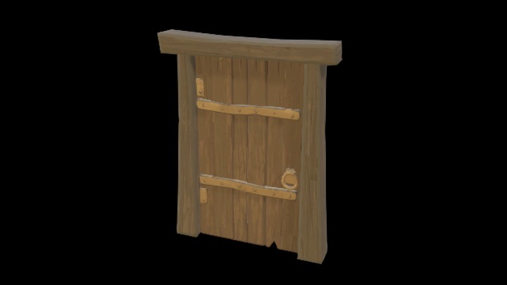 UE项目资源_模型资源_卡通_木门006