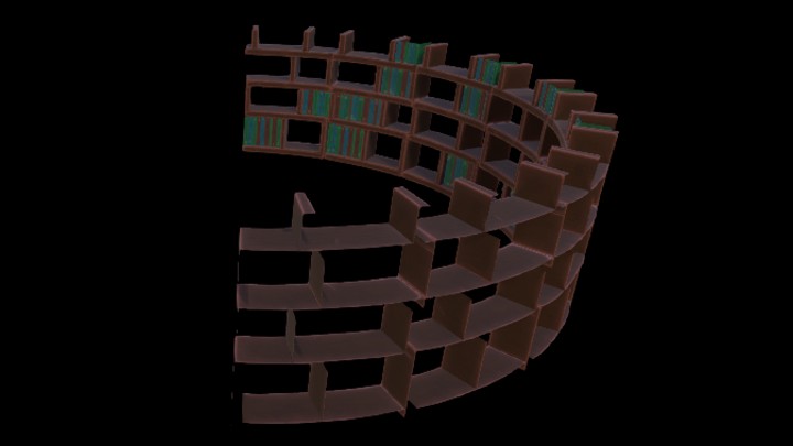 UE项目资源_模型资源_卡通_空书柜001