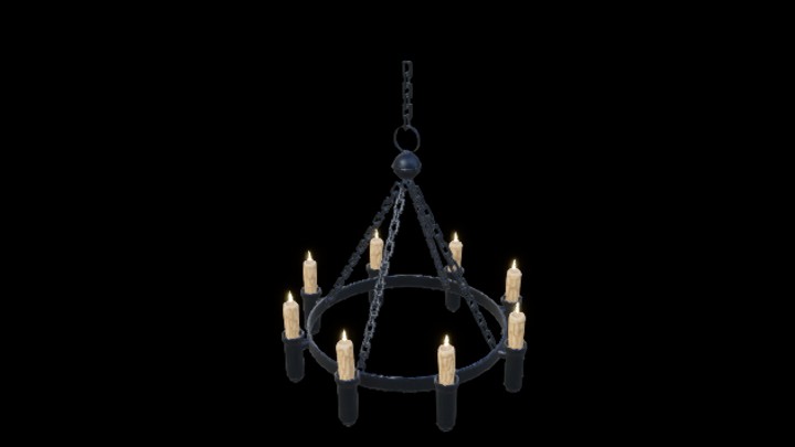 UE项目资源_模型资源_吊烛台001