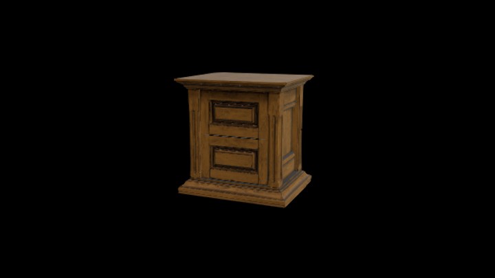 UE项目资源_模型资源_床头柜019