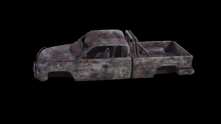 UE项目资源_模型资源_废弃汽车001