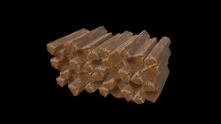 UE项目资源_模型资源_木材堆001