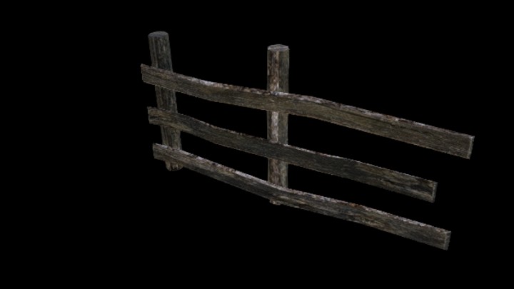 UE项目资源_模型资源_木栅栏012