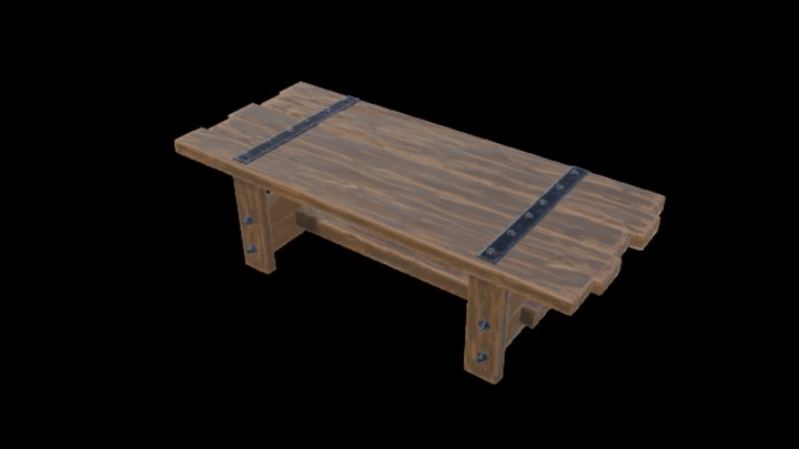 UE项目资源_模型资源_木桌011