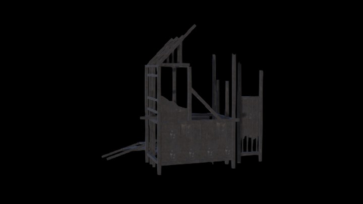 UE项目资源_模型资源_燃烧过的房子012