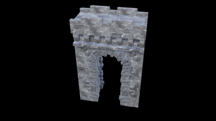 UE项目资源_模型资源_石头墙门001