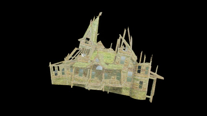 UE项目资源_模型资源_破损木屋002