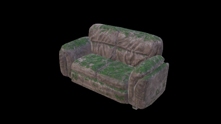 UE项目资源_模型资源_老旧沙发001