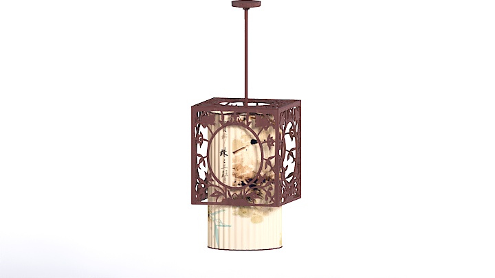 渲染模型_中式台灯030