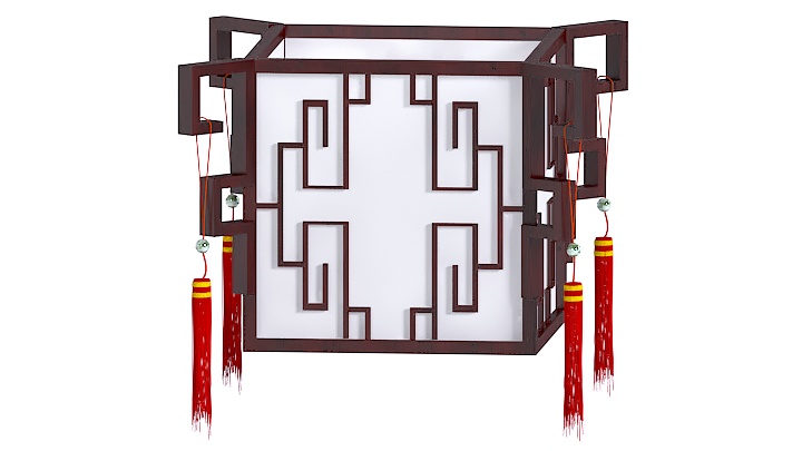 渲染模型_中式台灯042