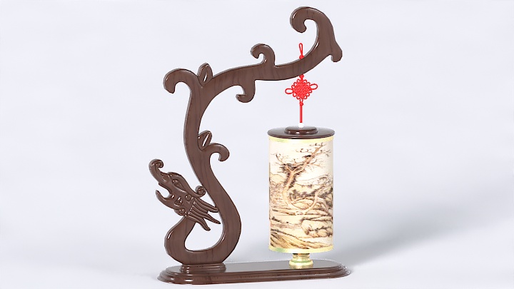 渲染模型_中式台灯047