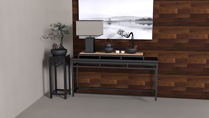 渲染模型_中式盆景006