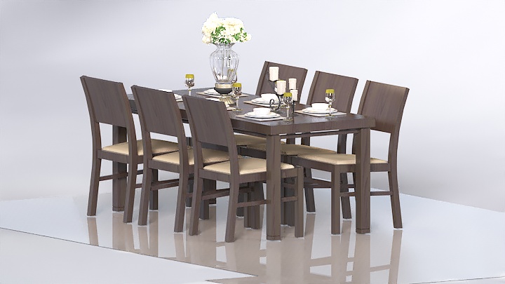 渲染模型_中式餐桌椅019