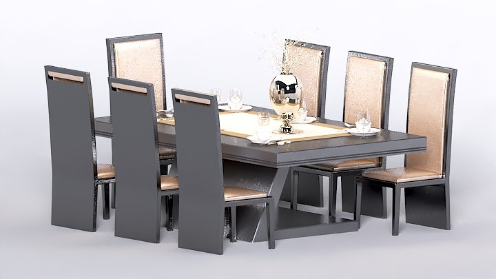 渲染模型_中式餐桌椅024
